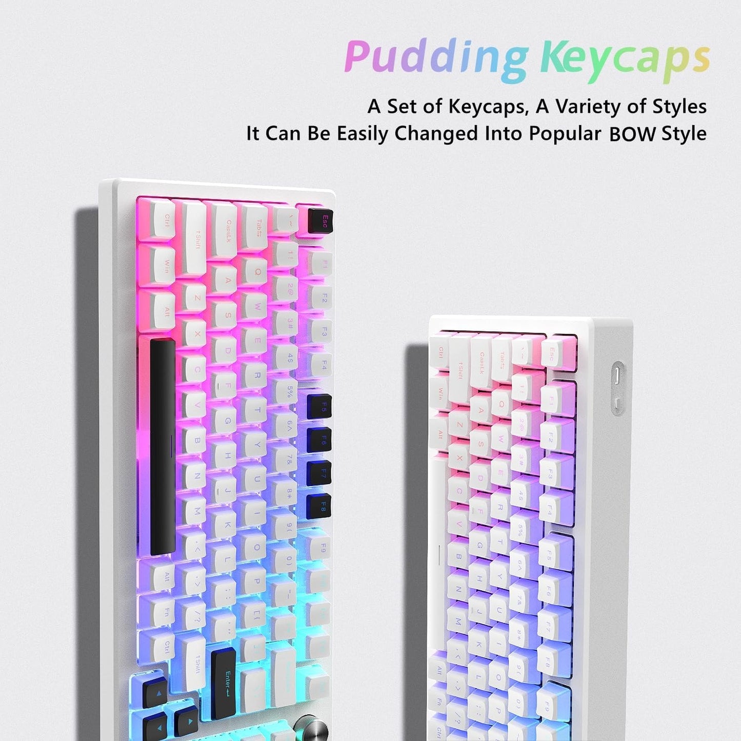 165 Pudding PBT BOW Backlit Keycap