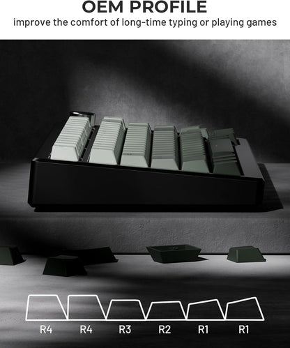 Sea Grass Fade Shinethrough  Gradient PBT Keycaps