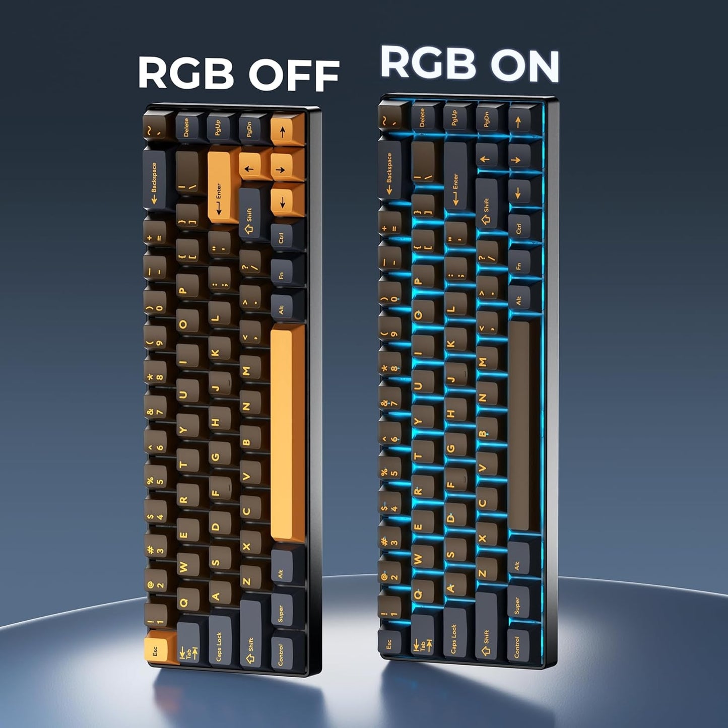 Rustlight Retro Cherry Doubleshot 216 PBT Keycaps with Premium Storage Box