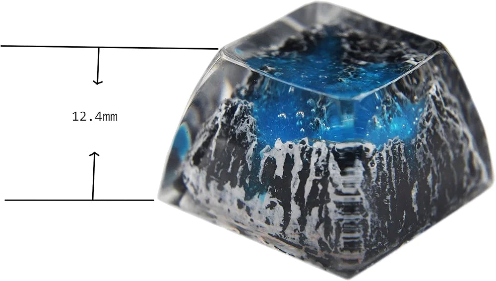 Snow Mountain Shinethrough Resin Artisan Keycap