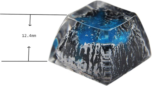 Snow Mountain Shinethrough Resin Artisan Keycap