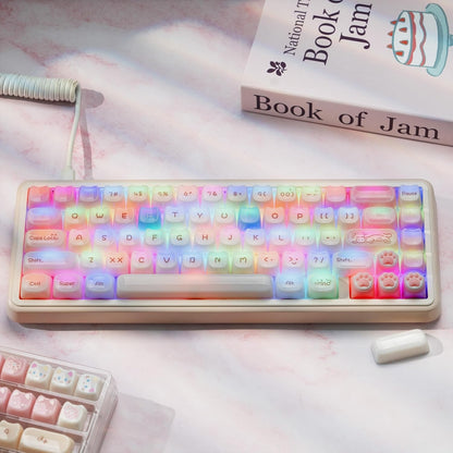 XVX House Pinky Ragdoll Cat Themed MAO Profile Keycaps