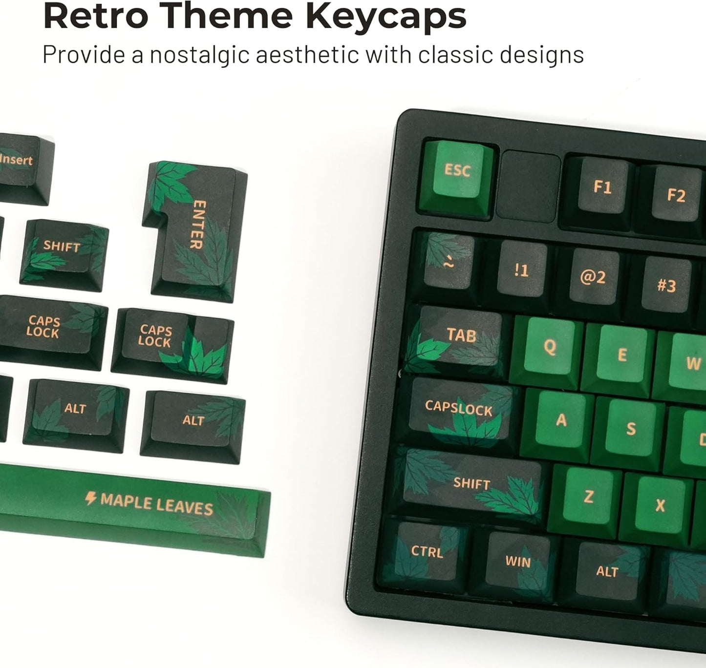 Maple Leaves Cherry PBT Keycaps