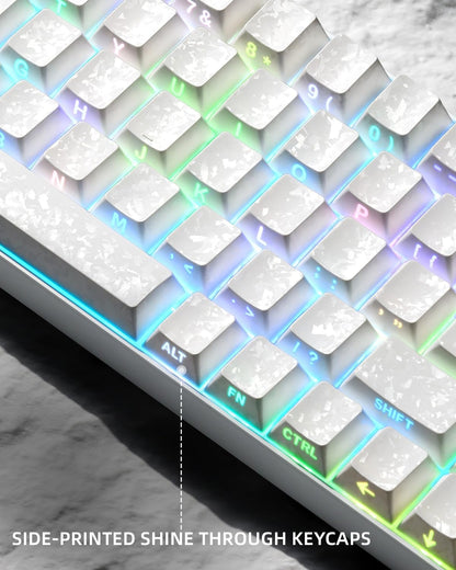 Womier Forged Carbon White Side Backlit Cherry keycaps