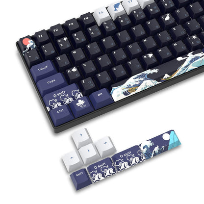 Womier Great Wave Of Kanagawa Japanese Premium Cherry PBT Extended keycaps