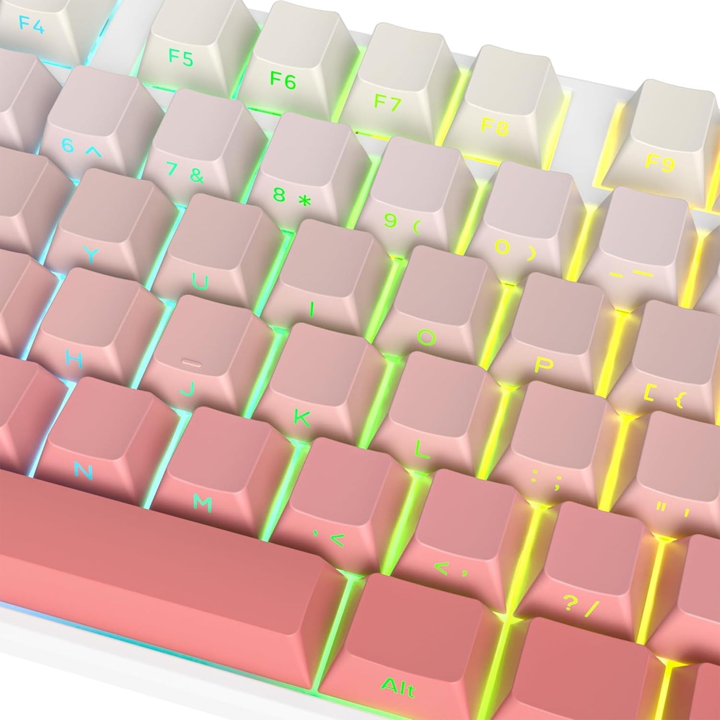 Peach Pink Side Backlit Cherry Pbt Keycaps