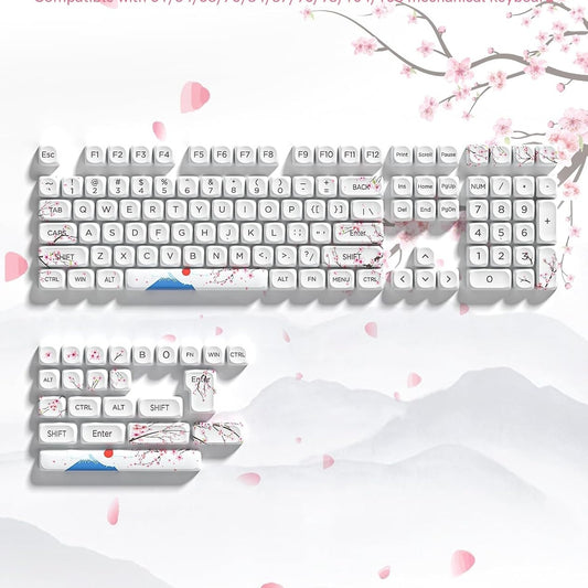 Womier Mount Fuji Cherry Blossom MOA PBT Keycaps