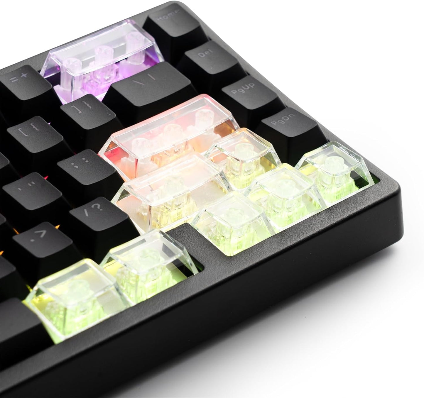 Womier DIY Blank Crystal Transparent Keycaps Set Of 49 Keys