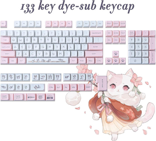 Chis Sweet Cat XDA Pbt Keycaps