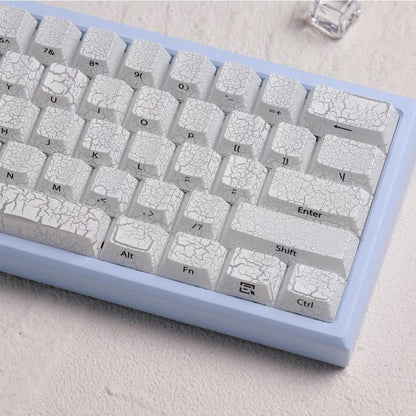 PREMIUM Ice Crack series Pattern Shine-Through OEM Profile IMD-Tech Keycap Set
