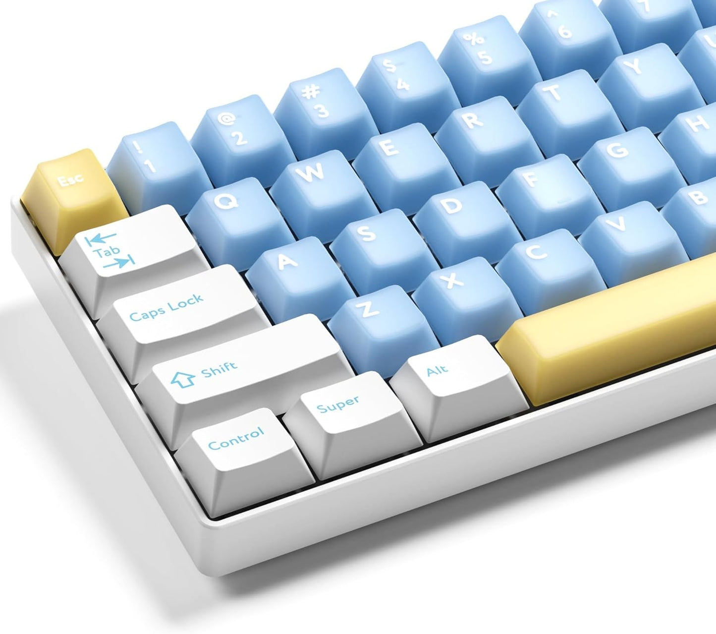 Lemon Sky Cherry Doubleshot 216 PBT Keycaps with Premium Storage Box
