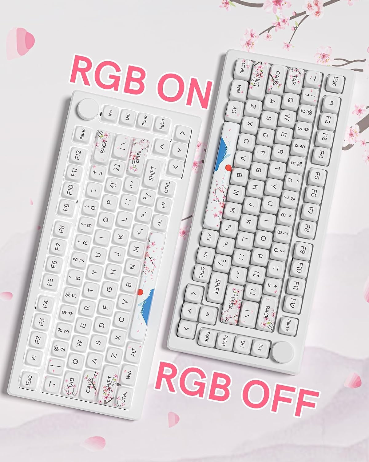 Womier Mount Fuji Cherry Blossom MOA PBT Keycaps