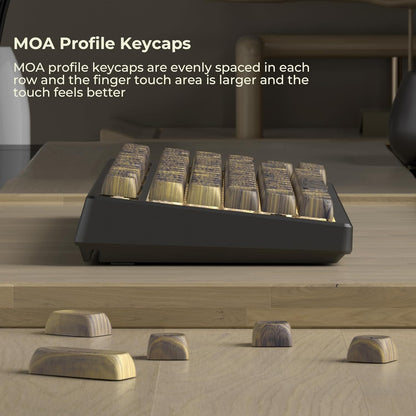 Wood Textured MOA PBT Keycaps