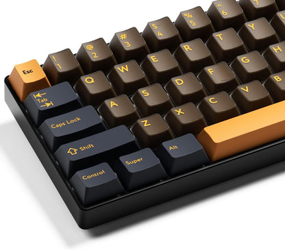 Amber Core Cherry Doubleshot 216 PBT Keycaps with Premium Storage Box