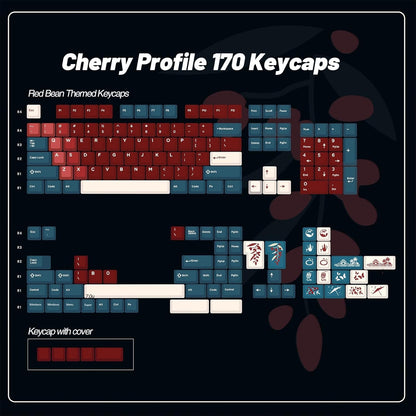 FROST Red Bean Cherry Profile Matte Smooth 173 Keycaps