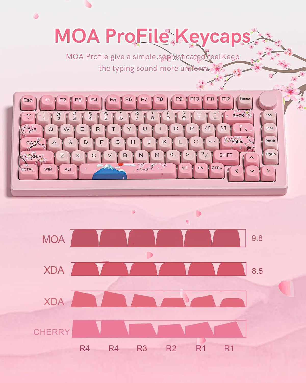 Womier Mount Fuji Sakura Spring MOA PBT Keycaps