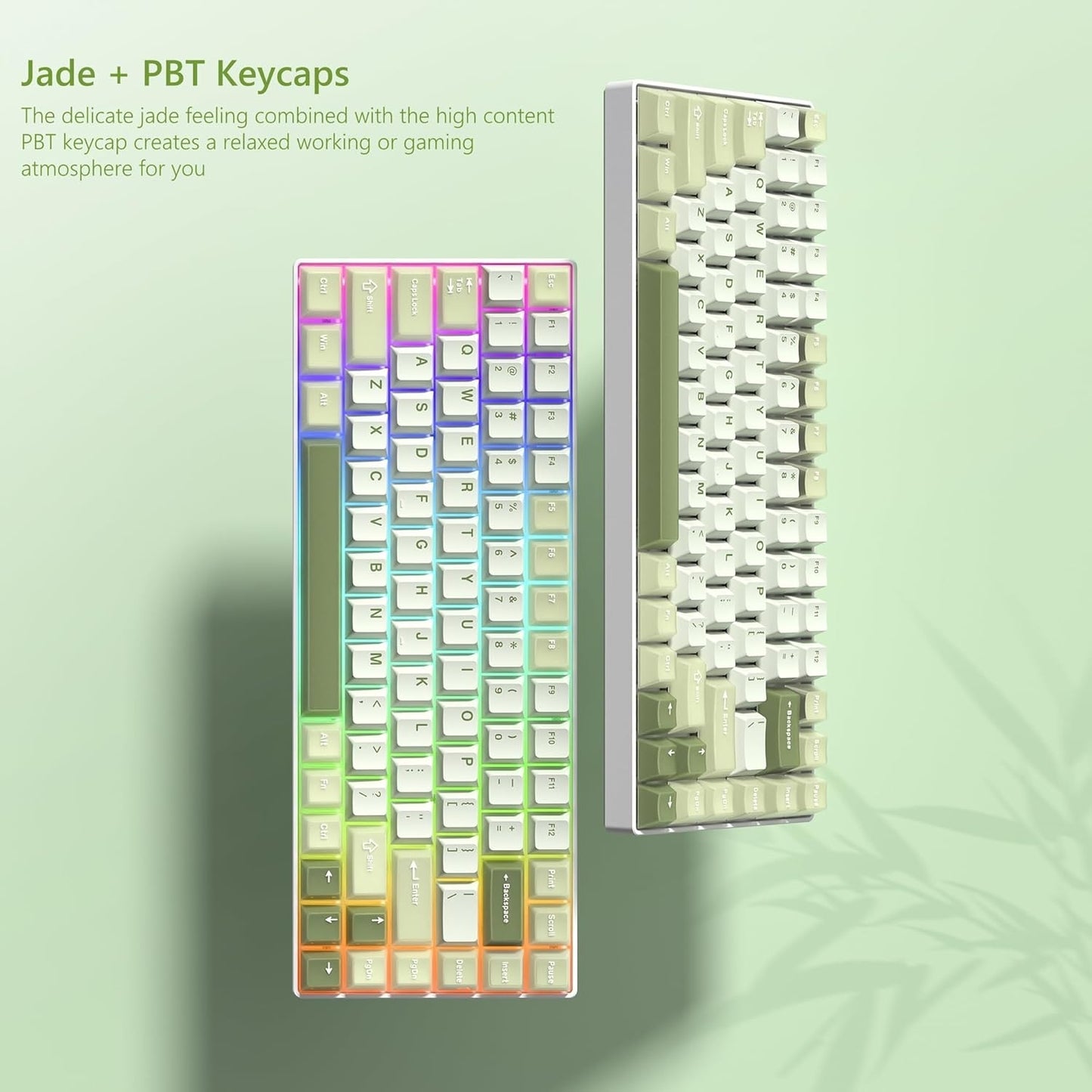 Green Tea Doubleshot Cherry Profile Keycaps