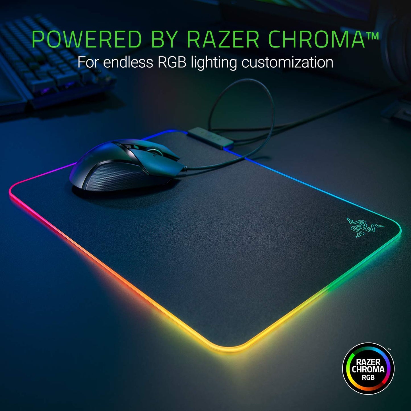 PRICE DROP Razer Firefly V2 - Hard Surface Premium Gaming Mouse Mat with Chroma RGB