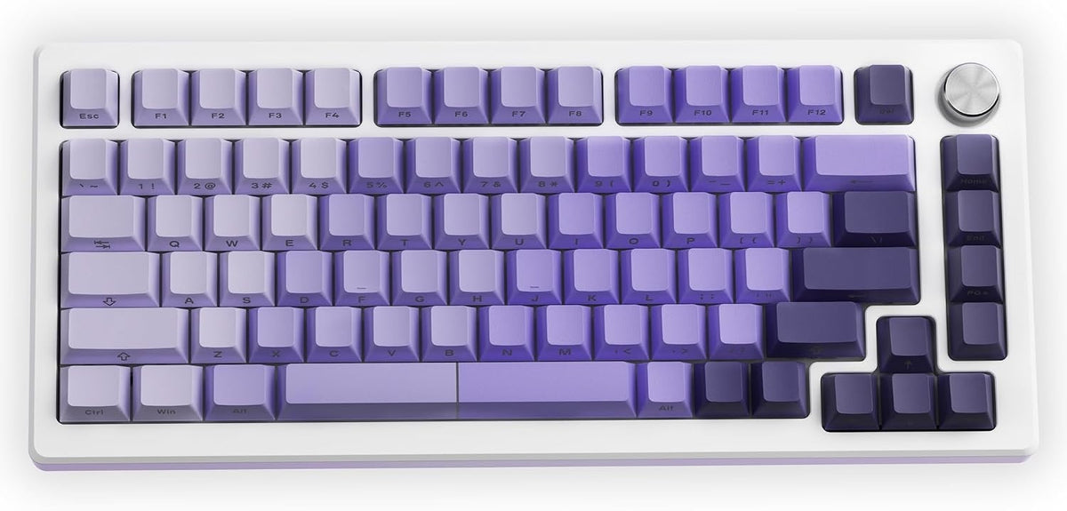 XVX Violet Gradient X-Axis Series Side-Printed Cherry Shinethrough Keycaps