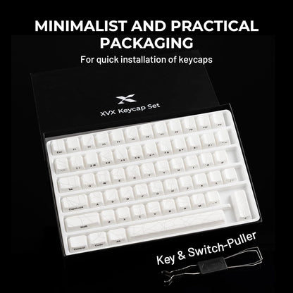 PREMIUM SPIDER WEB White Backlit Version Pattern OEM Profile IMD-Tech Keycap Set