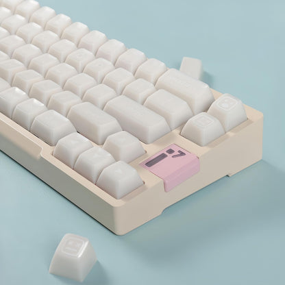White Jade Translucent SA Profile Doubleshot Keycap
