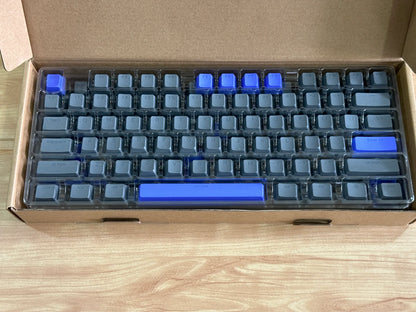Backlit Grey Blue Thick Doubleshot OEM Keycaps 152 Keys