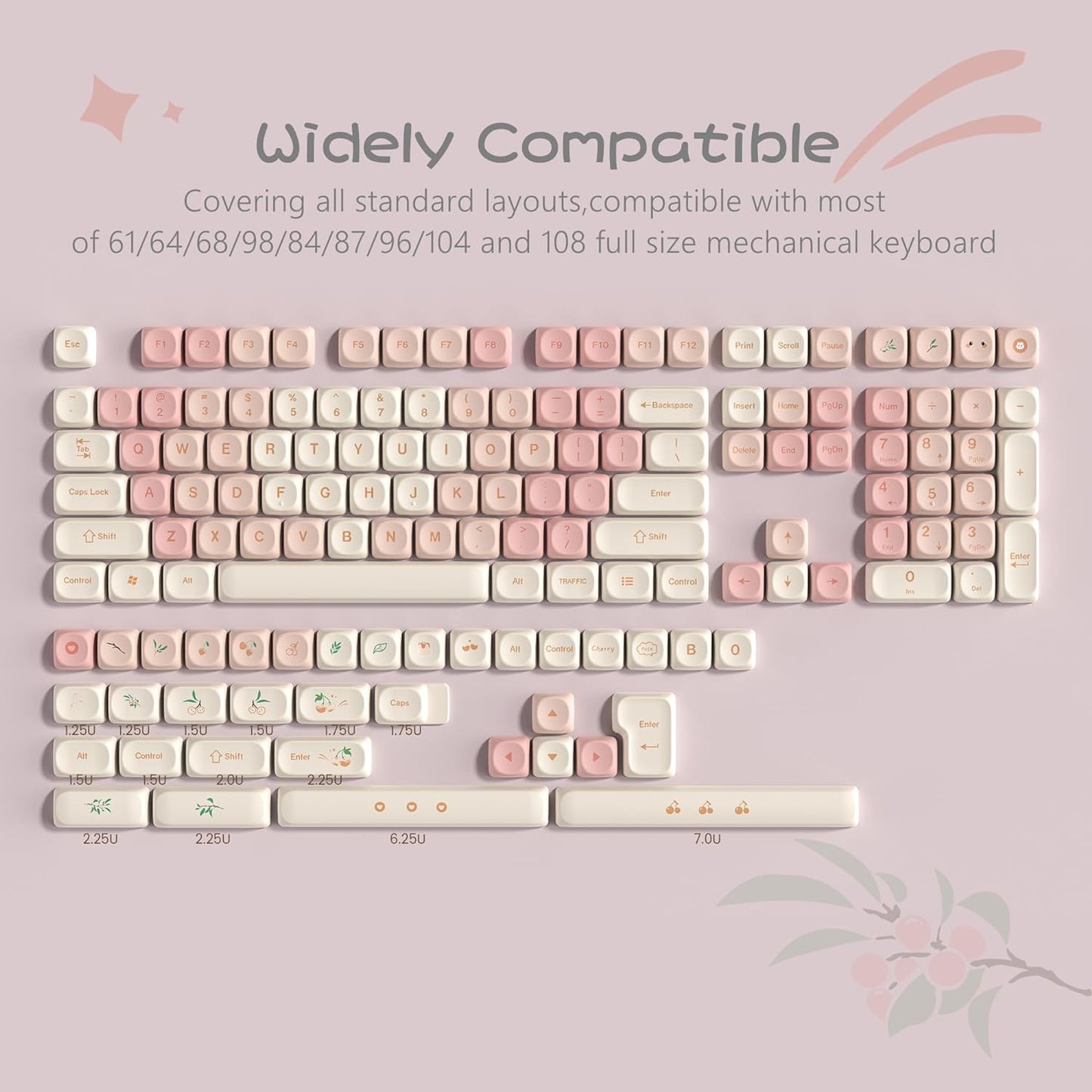 Cherry 143-Key MOA Profile Dye-Sub PBT Keycap Set