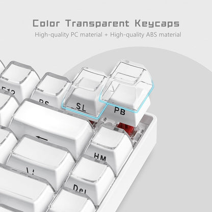 Jello White PREMIUM Side-Printed Translucent OEM Profile Keycap