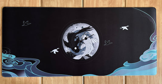 Moonlight Koi Fish Super Smooth  Speed Surface 900*400*4mm Deskmat