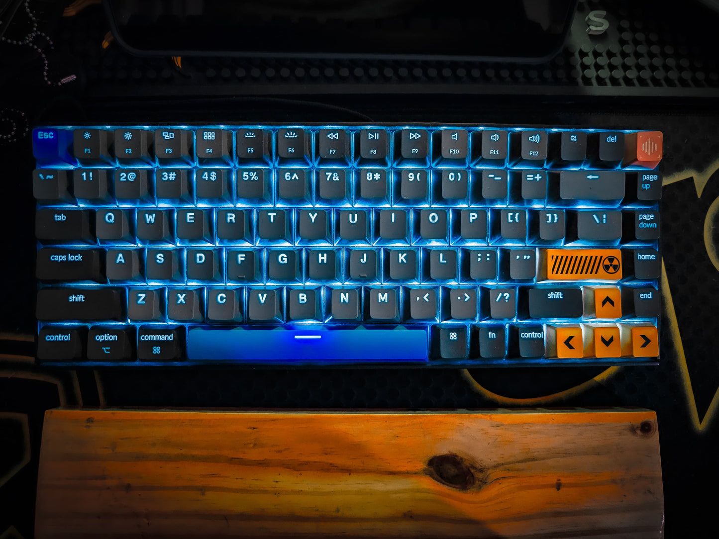Backlit DaYe Black Orange  Premium Doubleshot OEM Profile Keycaps set of 152 Keys