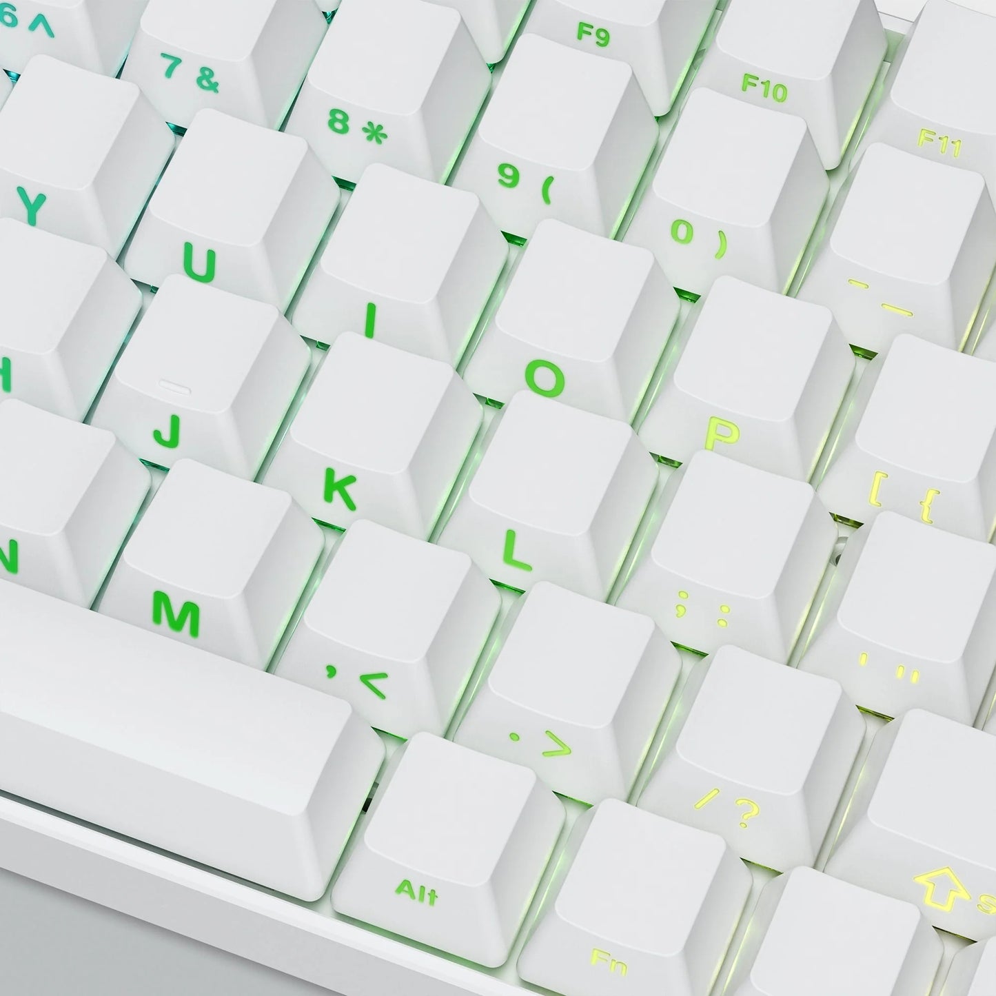 Arctic Pure White Side Backlit Doubleshot PBT Keycaps