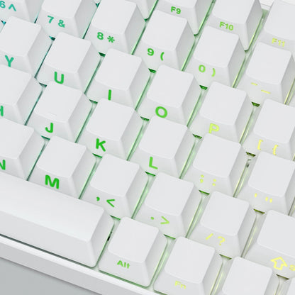Womier Arctic Pure White Side Backlit Doubleshot PBT Keycaps