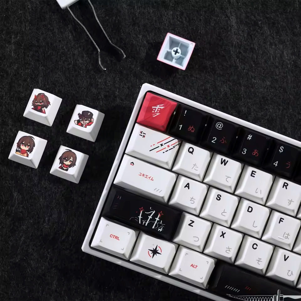 Yuki Aim Japanese Cherry PBT Keycaps With Keycaps Storage box