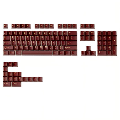 Oxblood Frost Jade Doubleshot Cherry PBT Keycaps