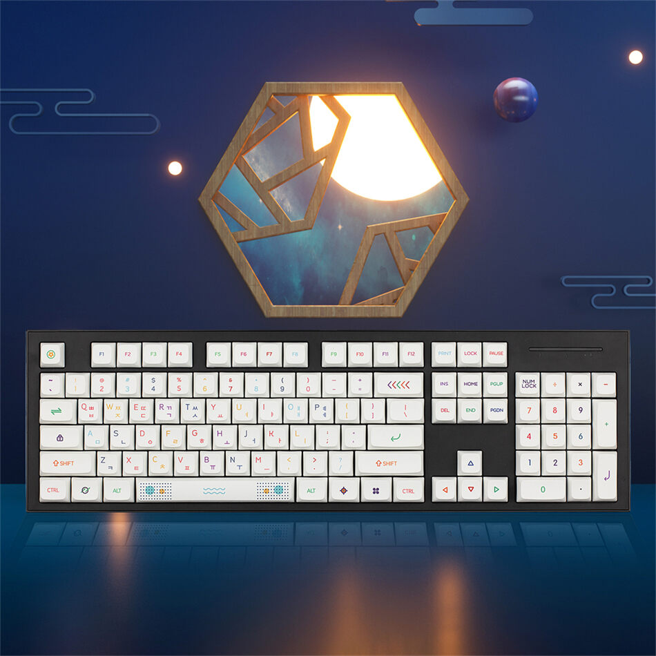 Neon Korean Sub XDA PBT Keycaps