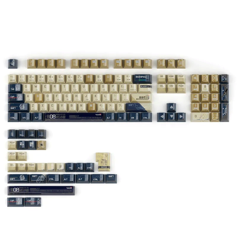 Ceramic Coated Gundam 08 Mecha Cherry keycaps