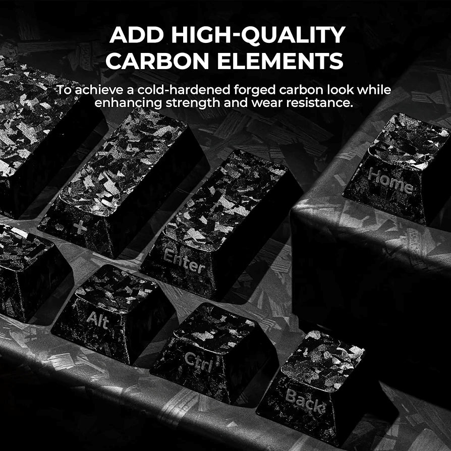 Womier Forged Carbon-Look Cherry Profile Keycaps