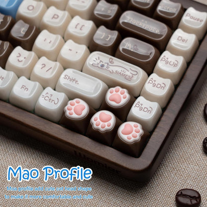 Jade Siamese Cat MAO Keycaps