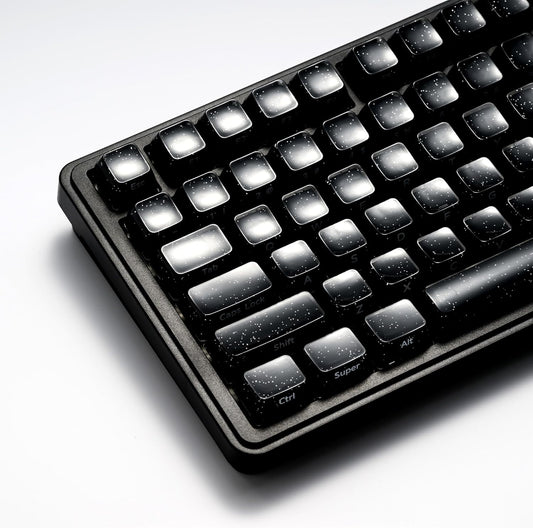 Starry Sparkle Finish Black Crystal Premium MDA Keycaps