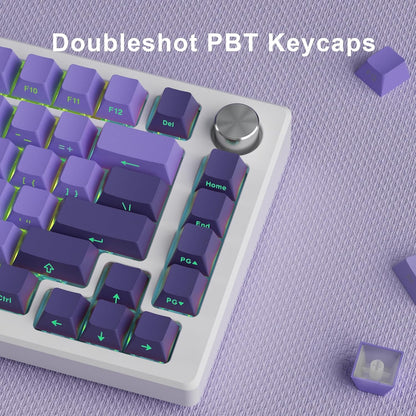 XVX Violet Gradient X-Axis Series Side-Printed Cherry Shinethrough Keycaps