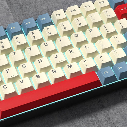 Womier Retro White Blue Red Cherry Doubleshot PBT Keycaps