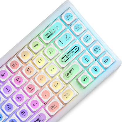 Cats Eye New Concept White UV Printed Backlit Keycaps
