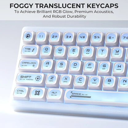 Cats Eye New Concept White UV Printed Backlit Keycaps