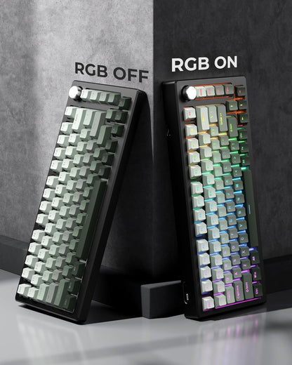 Sea Grass Fade Shinethrough  Gradient PBT Keycaps