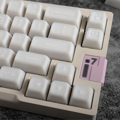 White Jade Translucent SA Profile Doubleshot Keycap