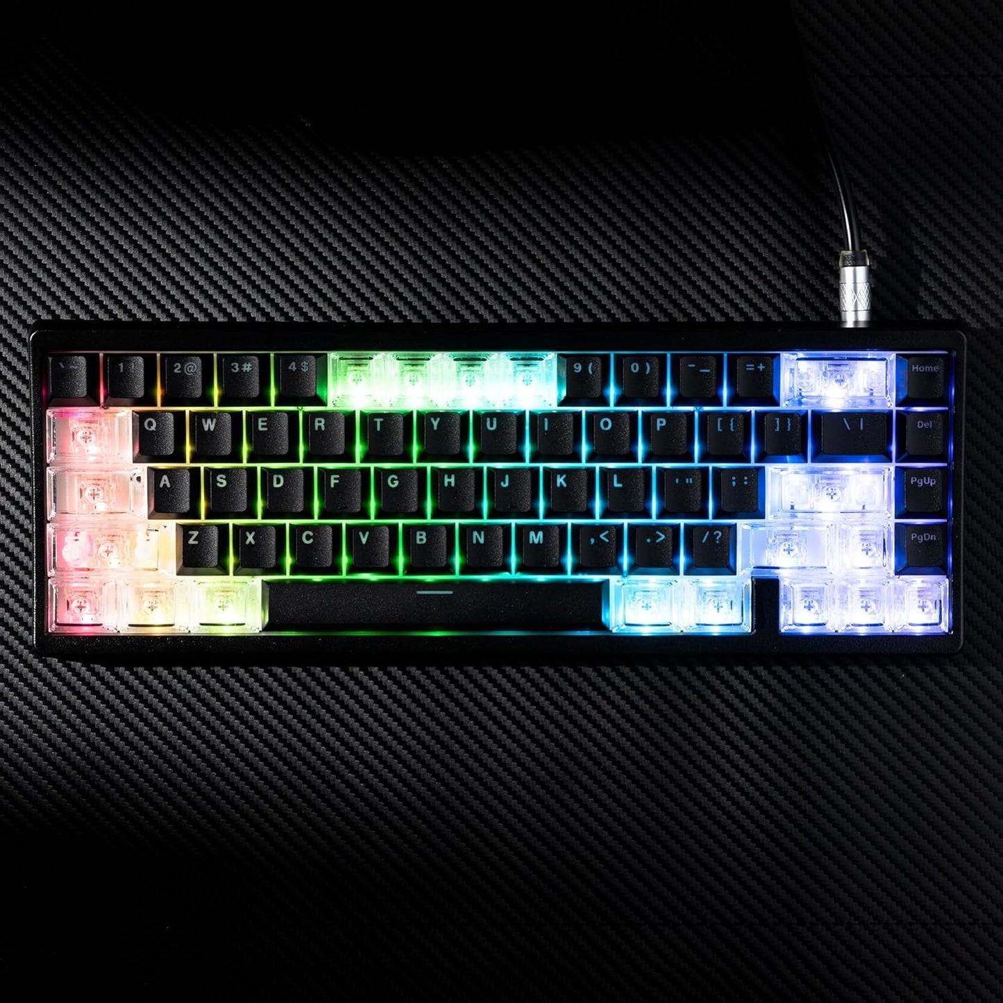 Womier DIY Blank Crystal Transparent Keycaps Set Of 49 Keys