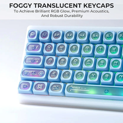 Cats Eye New Concept Blue UV Printed Backlit Keycaps