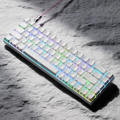Womier Forged Carbon White Side Backlit Cherry keycaps