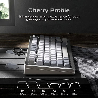 Winter Fog Top Backlit Cherry PBT Keycaps