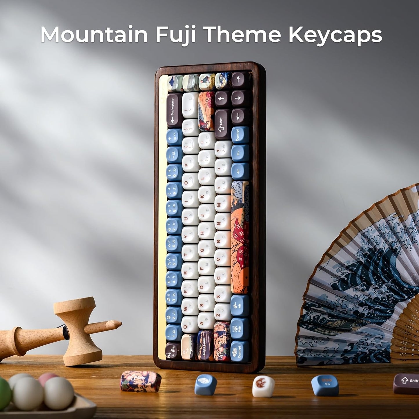 Mount Fuji Musashi Senju PBT + Frosted Translucent Keycaps